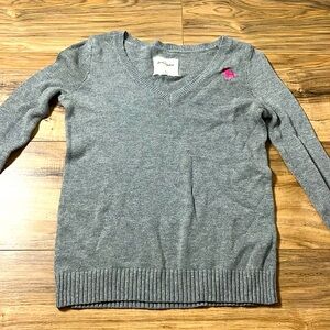 Gray V-neck Abercrombie Kids Sweater